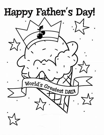 Coloring Pages Printable Fathers Happy Dad Worlds