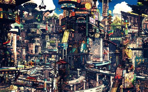 Digital Art Cityscape City Japanese Imperial Boy Wallpapers Hd