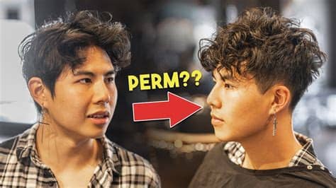 For this edgy look, perm a strip of hair in the style of a mohawk and shave asian men will love that wearing their hair straight isn't the only option anymore. How to Get Curly Hair | Mens Haircut & Perm | Asian ...