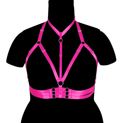 pastel goth body harness women bondage sexy lingerie suspender belt goth rave open chest bra
