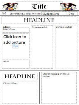 Only after you've decided your topic you can go ahead and undertake the. Newspaper Template Freebie | Newsletter template free, Newspaper article template, Article template