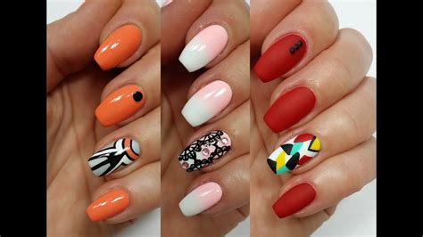 3 Easy Accent Nail Ideas Freehand 1 Khrystynas Nail Art Youtube