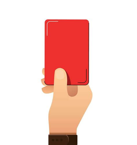 Soccer Referees Hand With Red Card Vector Illustration 30769942 Vector