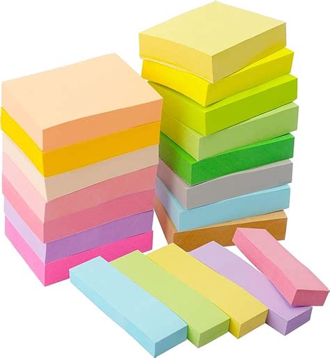 15 Stück 38 50mm Sticky Notes Mit 5 Stück Mini Notizzettel Haftnotiz 75 20mm Klebezettel Für