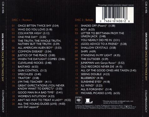 Statistics for once bitten, twice shy. CARATULAS DE CD DE MUSICA: Ian Hunter Once Bitten Twice ...