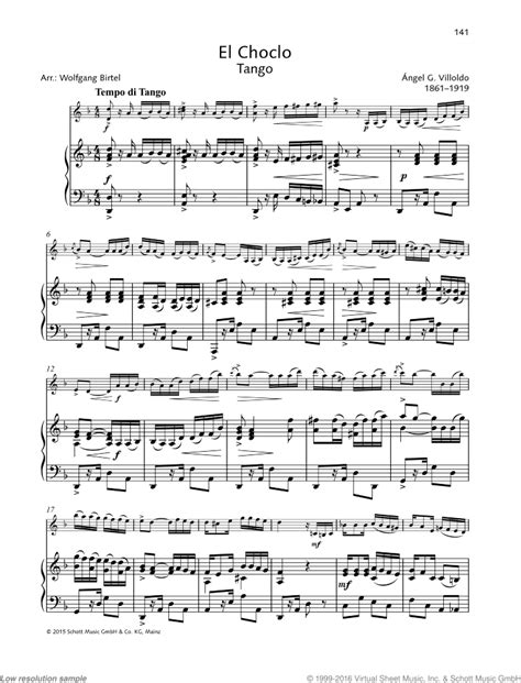 El Choclo Tango Sheet Music For Violin And Piano In 2023 Violin