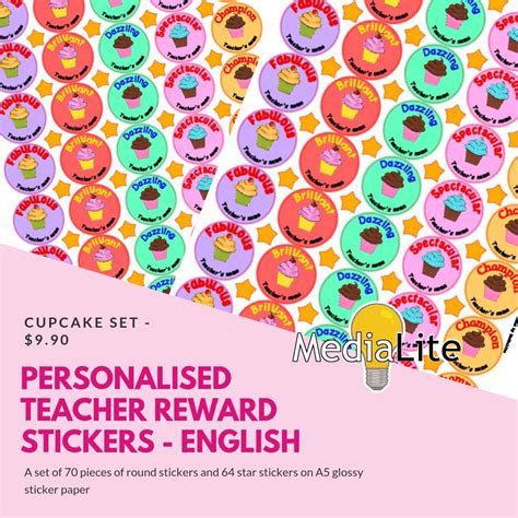 Teachers Day Personalised Teacher Reward Stickers English Hobbies