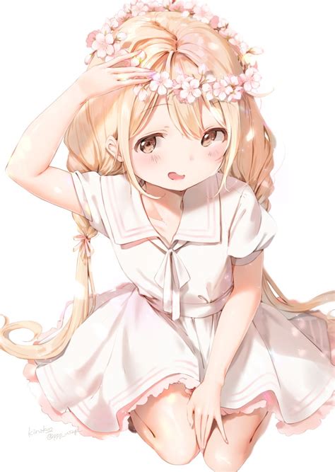 Flower Crown Anime Girl With Flowers