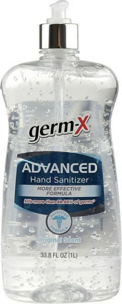 1l Germ X Advanced Hand Sanitizer Gel Original Scent Antibacterial