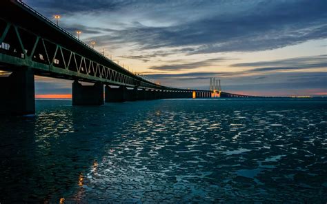 Oresund Bridge In Swedendenmark