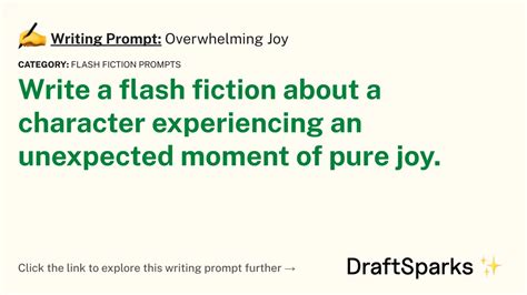 Writing Prompt Overwhelming Joy • Draftsparks