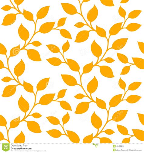 Yellow Floral Pattern Stock Vector Illustration Of Seamless 42467919