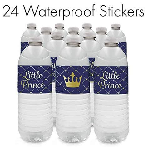 Buy Royal Prince Baby Shower Water Bottle Labels Shiny Foil