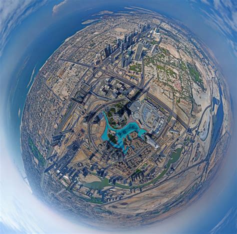 360 Degree Panorama Reveals View From Top Of Burj Khalifa The Worlds