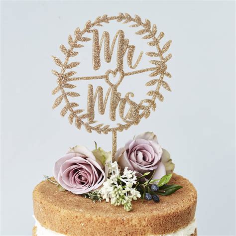 Laurel Mr And Mrs Wedding Cake Topper By Sophia Victoria Joy