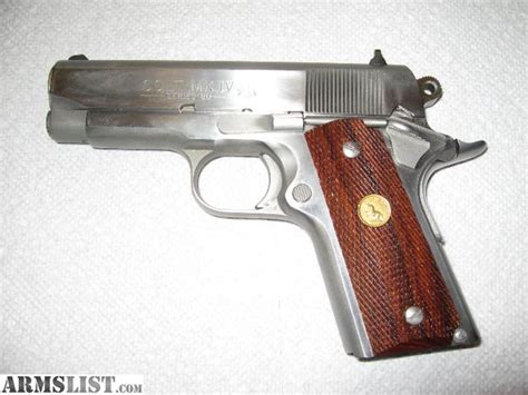 Armslist For Sale Colt 1911 Officers Model In Stainless Great Carry Rig