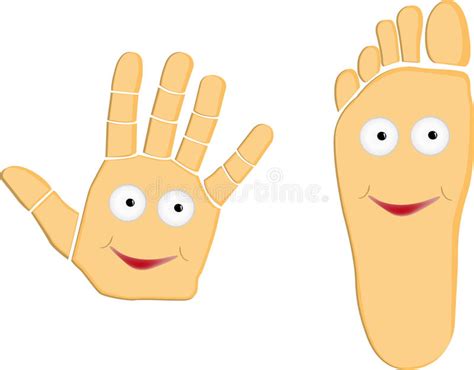 Hand And Foot Cartoon Illustration Stock Vector Illustration Of
