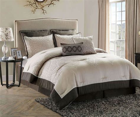 Luxury Home 8 Piece Berkshire Comforter Setblack Taupe