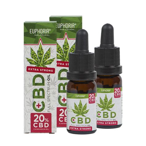 euphoria cbd hemp oil 20 10 ml 2000 mg cbd 2 pcs