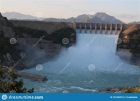 Side View Of Tarbela Dam Kpk Pakistan Stock Photo Image Of
