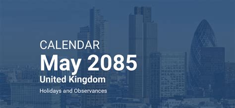 May 2085 Calendar United Kingdom