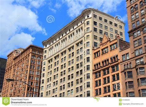 Chicago Dearborn Street Bridge Over River High Rise Buildings