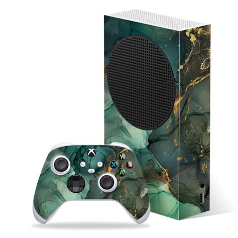 Xbox Series S Agate Geode Royal Green Gold Skin Wrap Decal Easyskinz
