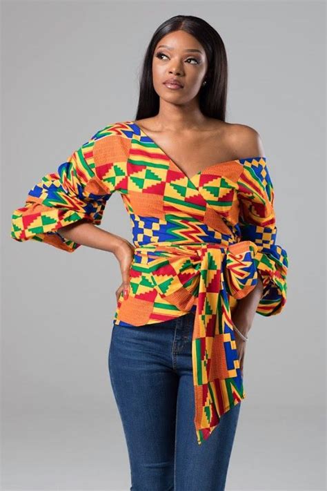 Nigerian packing gel hairstyles widely known as gel updos have been around for a long time and its not going anywhere, i just decided to create a tutorial showing how to make your own affordable ponytail along with. Kente African Print Ruffle Tiered Sleeve Wrap Top - Lola - L'AVIYE