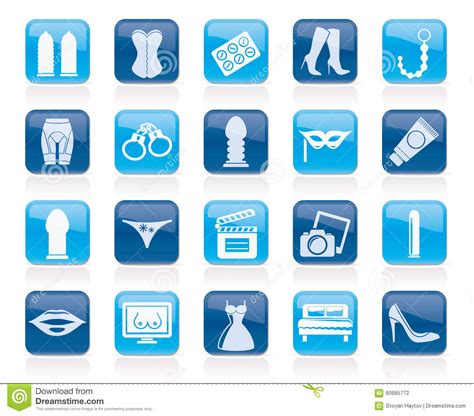 Sex Erotic And Temptation Icons Stock Vector Illustration Of Boots