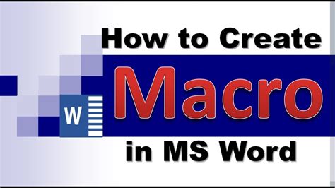 Create A Macro Word Easy Word Ms Word Formulas Word Tutorials