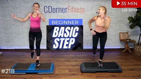 basic step workout for beginners simple step class 128 bpm 218 youtube