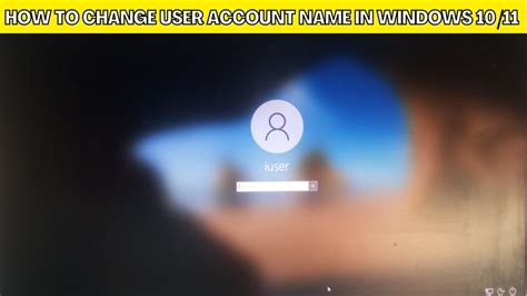 How To Change User Account Name In Windows 7 8 10 11 YouTube