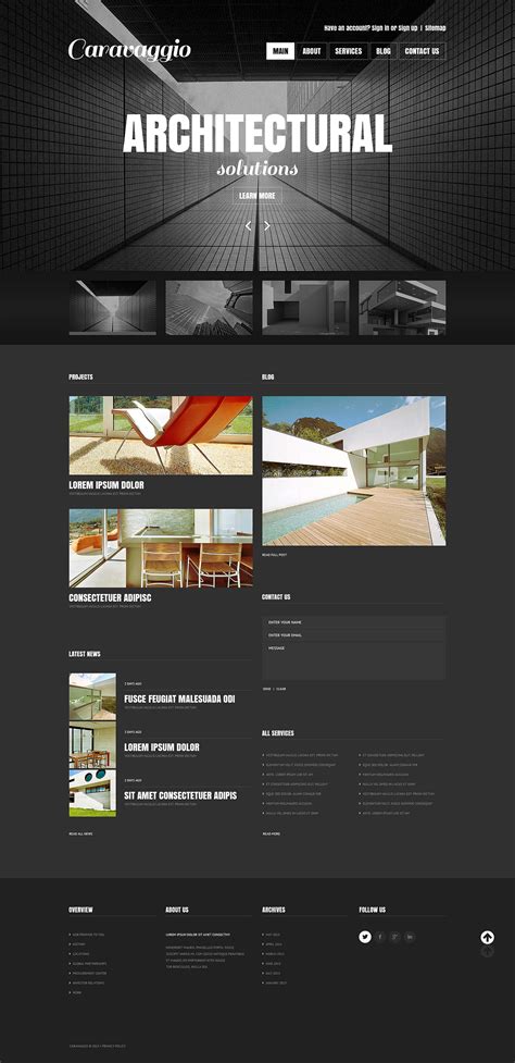 Architecture Responsive Website Template #45281