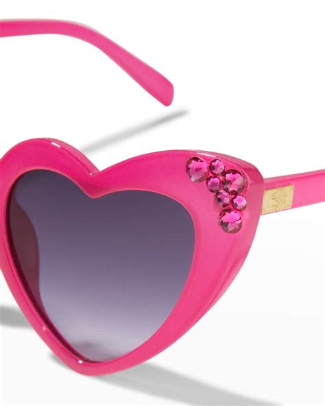 Bari Lynn Girl S Large Heart Plastic Sunglasses Neiman Marcus