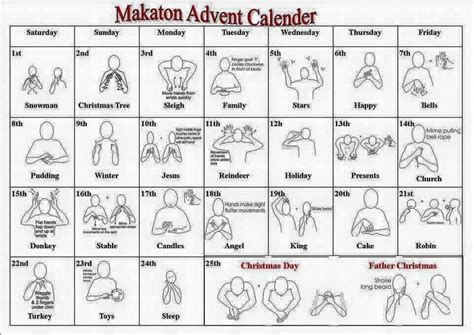 Makaton Advent Calendar Makaton Signs Makaton Printables Sign