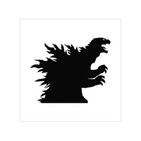 2x 7 Godzilla Silhouette Logo Sticker Vinyl Decals