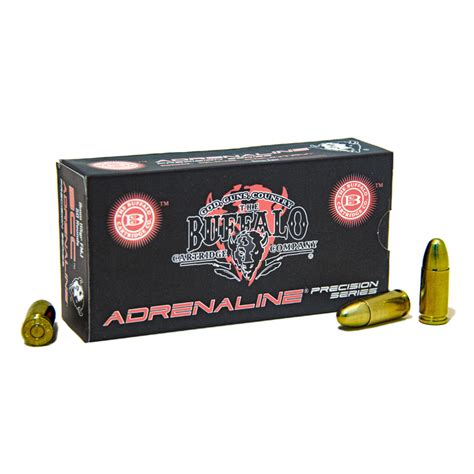 Ammomart Adrenaline 9mm 115gr Fmj 50 Rounds Buffalo Cartridge