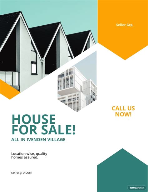 House For Sale Flyer Template Free  Illustrator Word Apple