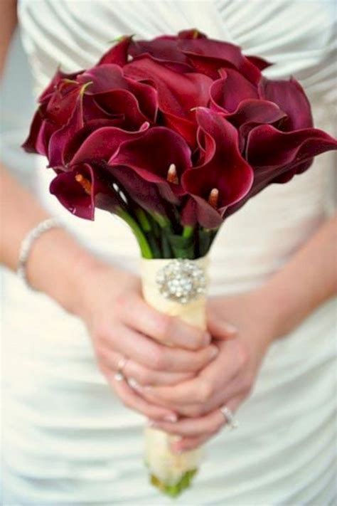 30 Luxurious Calla Lily Bouquet Burgundy For Best Wedding Bouquet