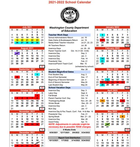 Calendario Escolar 2021 A 2022 Miami Dade 1