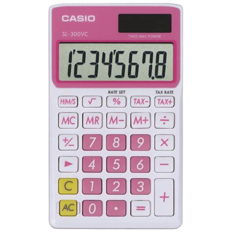 Casio Sl 300vc Standard Function Calculator Pink Office