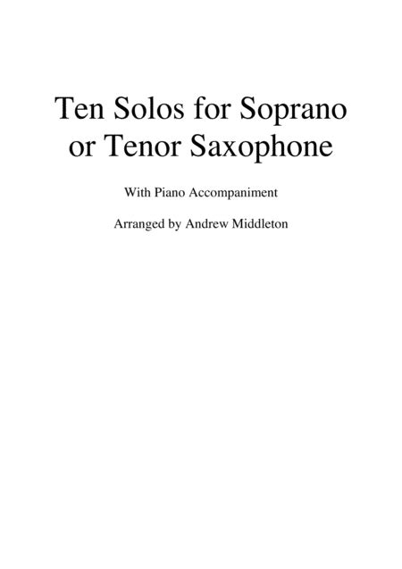 Ten Romantic Solos For Tenor Saxophone And Piano Arr Andrew Middleton Sheet Music Various