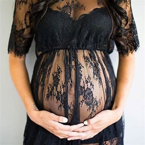 Lace Pregnant Women Maxi Dresses Maternity Gown Photography Props Photo