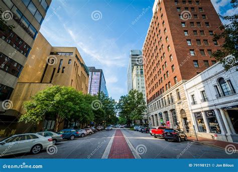 Main Street And Buildings In Downtown Columbia South Carolina