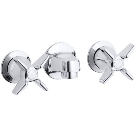 Mounting the faucets to the wall allows you to use the popular vessel the first step to mounting your wall mount bathroom faucet is to find the proper location. KOHLER Triton Commercial 2-Handle Wall Mount Commercial ...