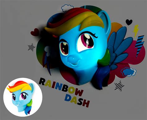 Rarity my little pony decal removable wall sticker home decor art unicorn girls. My Little Pony Rainbow Dash 3D Deco Light | Scoopon Shopping