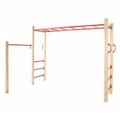 Make sure they sit firmly without tipping or slanting so they remain sturdy during your build.6. Stand Alone Monkey Bar Set (Tan and Green) | Outside ...