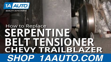 How To Install Replace Serpentine Belt Tensioner Trailblazer 42l 02 05