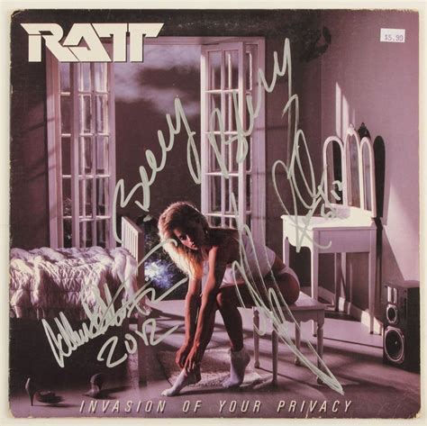 Ratt Invasion Of Your Privacy Album Lp Autographed By The Band