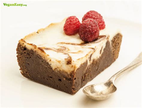 chocolate brownie cheesecake vegan easy veganeasyorg